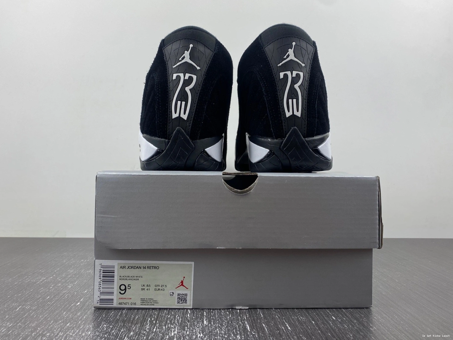 Red University Jordan 487471-016 Black Air White 14 1018